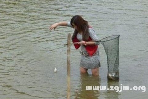 夢見女人在抓魚