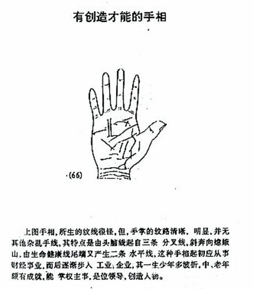有創造才能的手相圖解