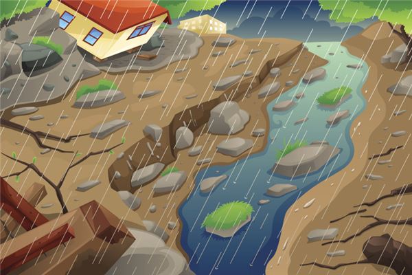 夢見山崩滾石_周公解夢