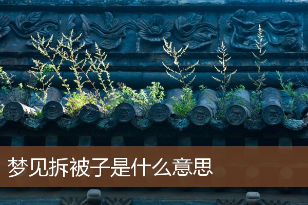 夢見拆被子是什麼意思_周公解夢