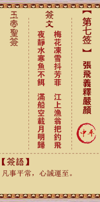 玉帝靈簽第七簽 玉帝靈簽解簽7