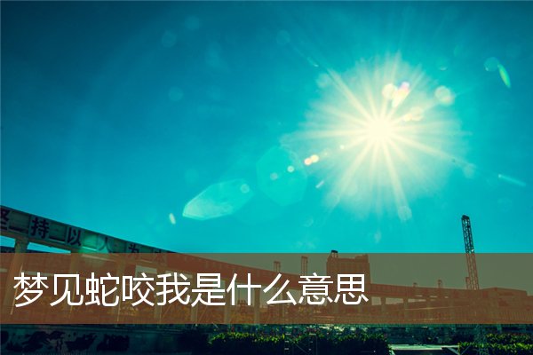 夢見蛇咬我是什麼意思_周公解夢