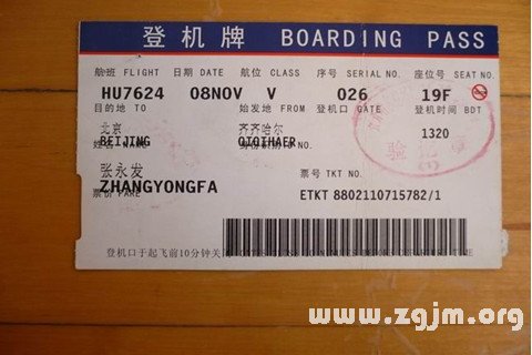 夢見飛機票