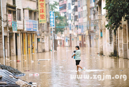 夢見發生大水災