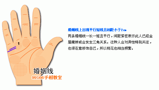 手相圖解大全：2、婚姻線分析_看相大全