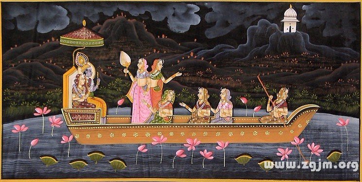 raddha krishna love of boat