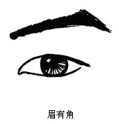 眉有角
