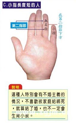 小指長度短的人