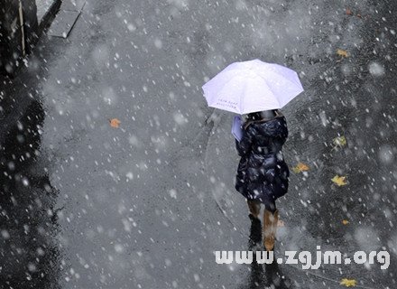 夢見雨夾雪