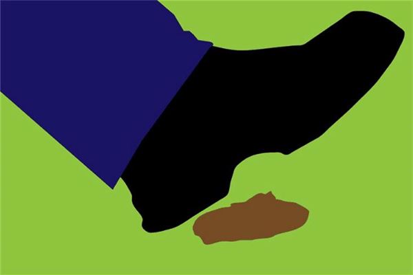 夢見踩一腳屎_周公解夢
