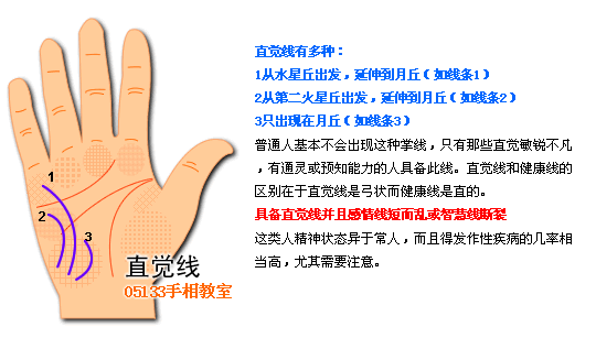 各類掌紋支線圖解_看相大全